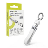 Mobile Origin 240W USB-C till USB-C Nyckelringskabel - 13cm - Vit