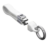 Mobile Origin 240W USB-C till USB-C Nyckelringskabel - 13cm - Vit