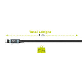 Mobile Origin 240W Display 540° Roterbar USB-C till USB-C Kabel - 1m - Svart