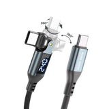Mobile Origin 240W Display 540° Roterbar USB-C till USB-C Kabel - 1.8m - Svart