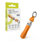 Mobile Origin 240W USB-C till USB-C Nyckelringskabel - 13cm - Orange