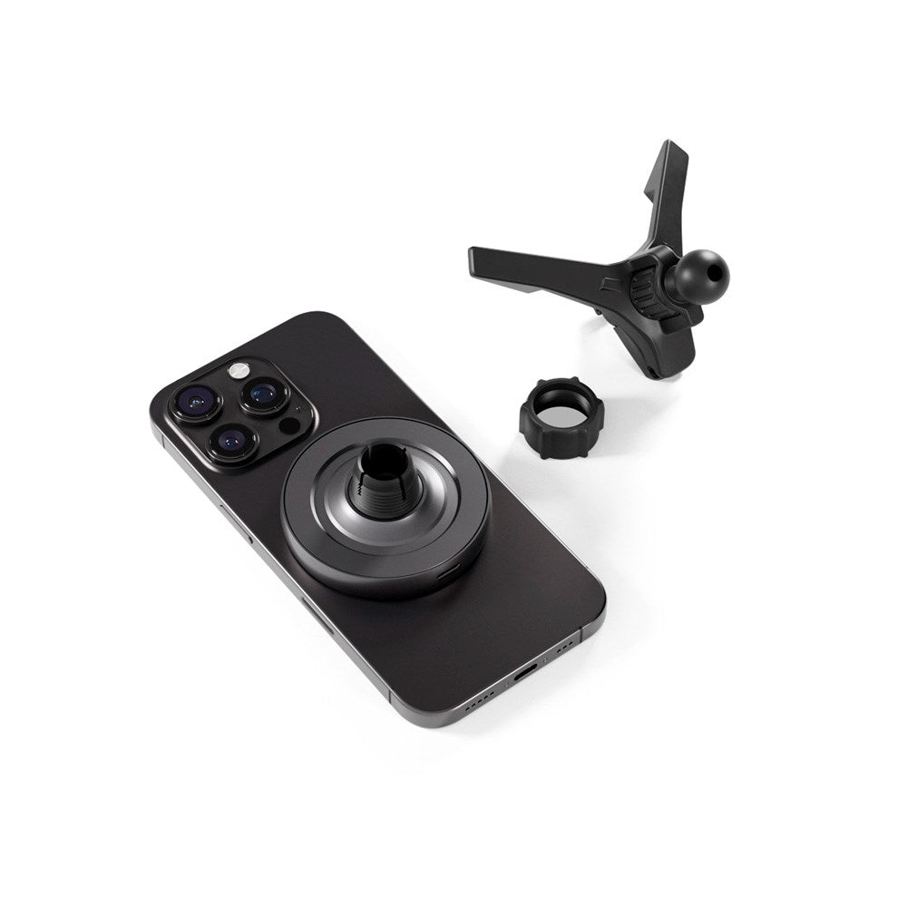 Epico Magnetic Mobiltelefonhållare för Bil med 15W Trådlös Laddning - Svart