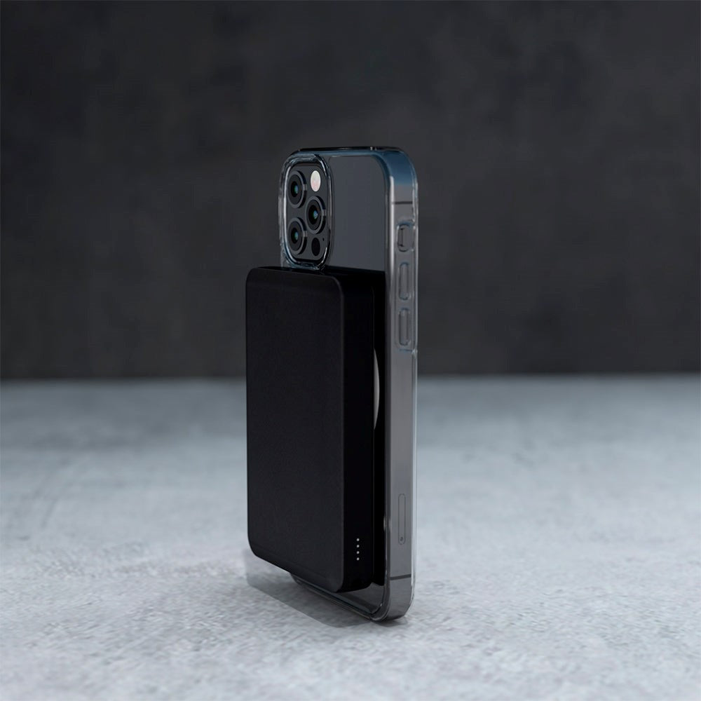 Epico 10W Trådlös Magnetisk Powerbank 5 000 mAh med USB-C-Kabel - MagSafe-Kompatibel - Svart