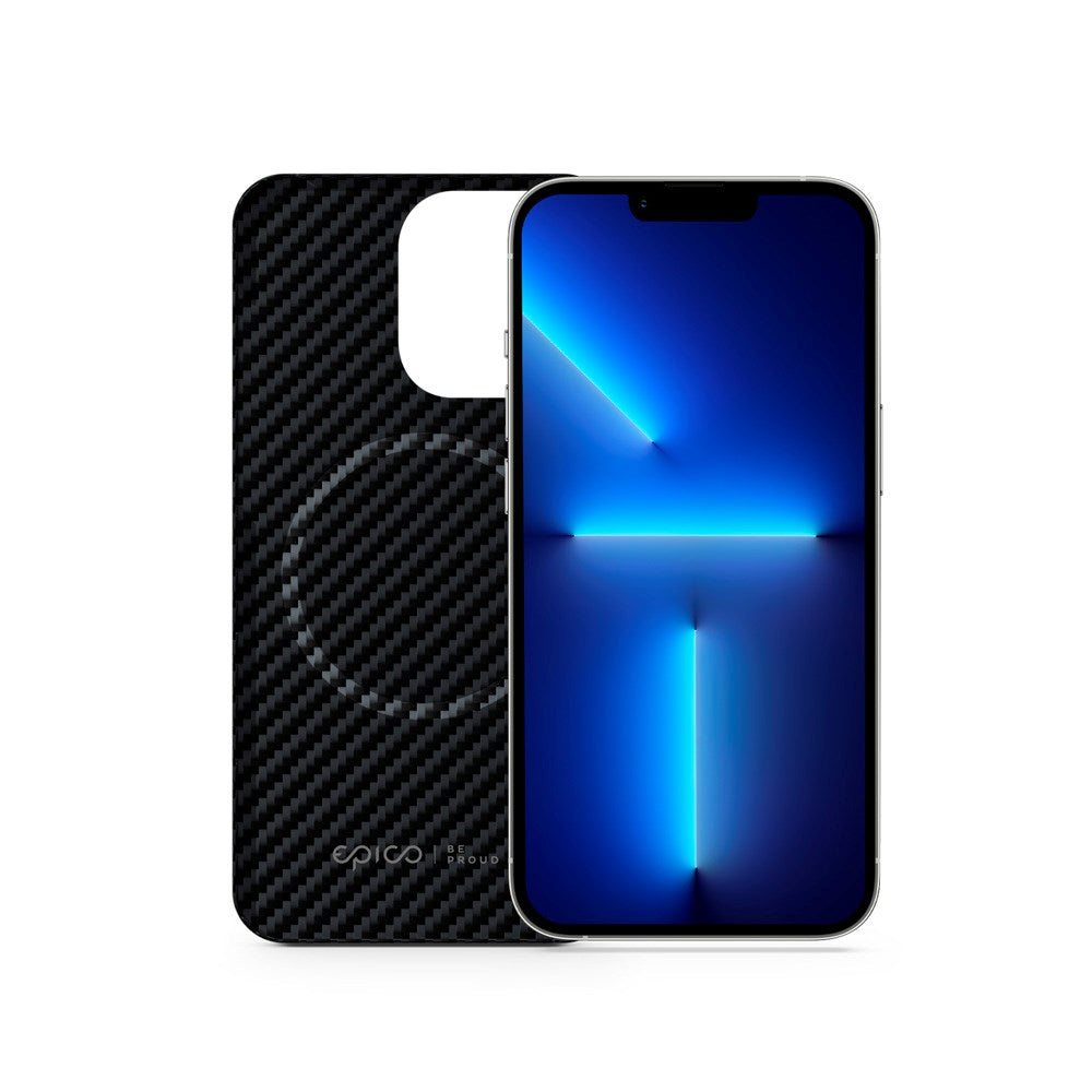 iPhone 13 Pro Epico Mag+ Carbon Skal - MagSafe Kompatibel - Svart