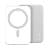 Epico 20W Aluminium Trådlös Magnetisk Powerbank 5.000 mAh med USB-C-Kabel - MagSafe-Kompatibel - Silver