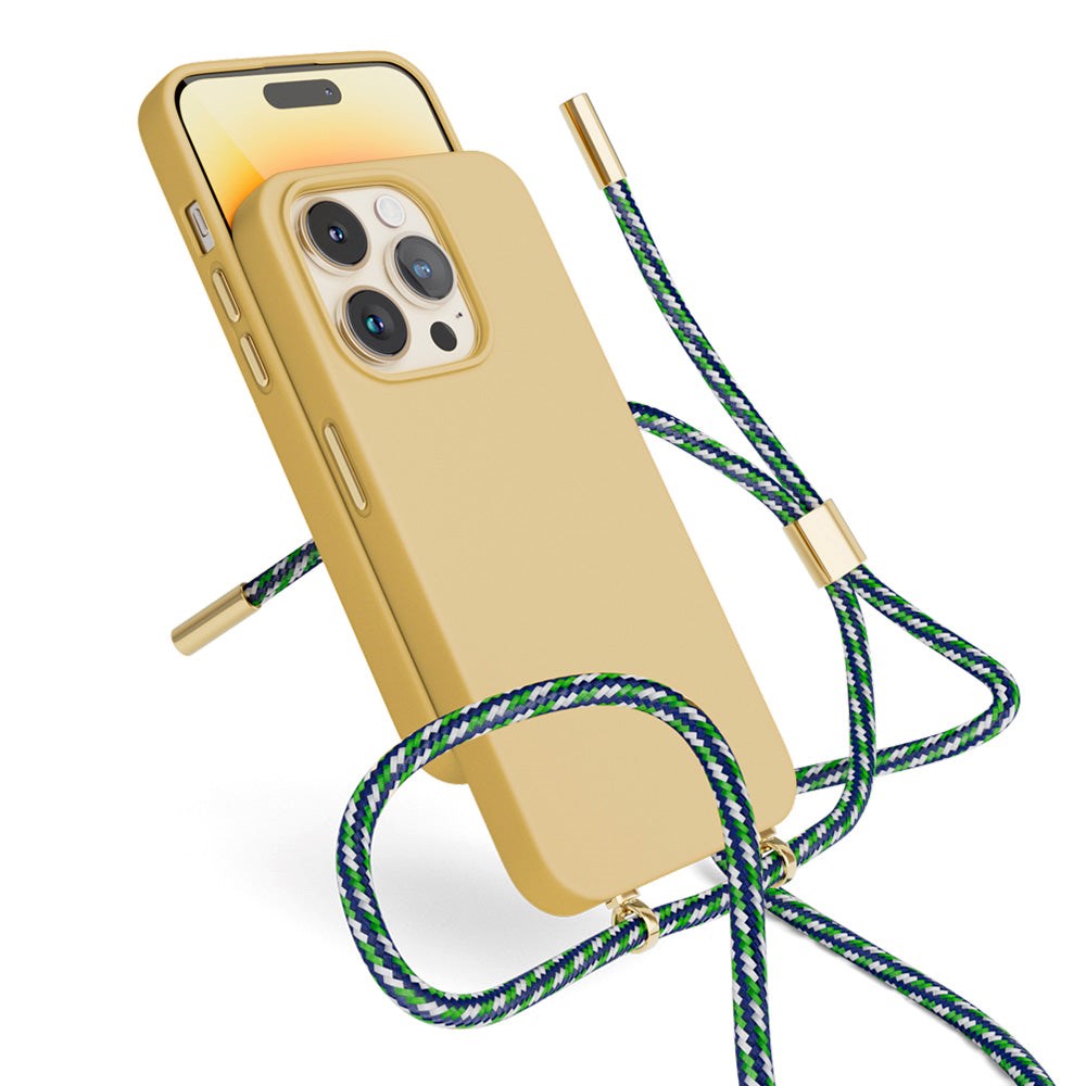 Epico iPhone 14 Pro Silikon Necklace Skal - Sand