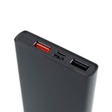 Spello Slim Power Delivery 18W Powerbank med 2 x USB-A / 1 x USB-C & 1 x USB-C Kabel - 10.000 mAh - Svart