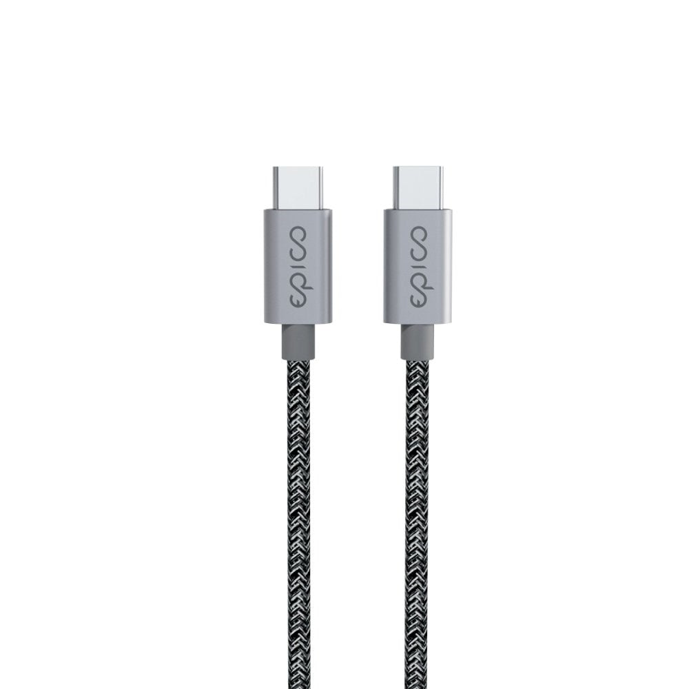 Epico Braided USB-C till USB-C Kabel EPR 240W - 2m - Grå