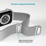 Apple Watch (38/40/SE/41/42mm) Epico Milanese+ (Plus) Rostfritt Stål Armband - Silver