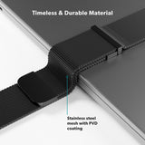 Apple Watch (42/44/SE/45/46/49mm) Epico Milanese+ (Plus) Rostfritt Stål Armband - Space Gray