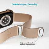 Apple Watch (42/44/SE/45/46/49mm) Epico Milanese+ (Plus) Rostfritt Stål Armband - Gold