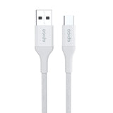 Epico Braided 18W USB-A till USB-C Kabel - 1,2m - Vit