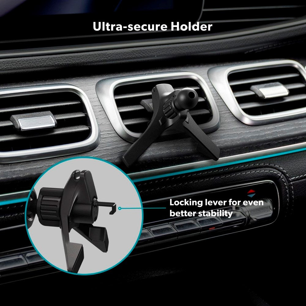 Epico Qi2 Mag+ Mobil Laddare för Bil - 15W Trådlös Laddning - MagSafe Kompatibel - Svart