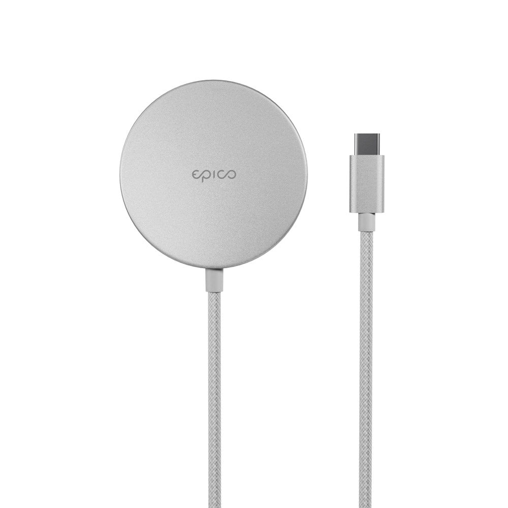 Epico Qi2 MagSafe Laddare - Trådlös Laddare 15W - Silver