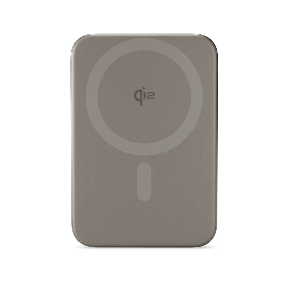 Epico 15W UltraPack EM51 Slim Alu Mag+ 5000 mAh Power Bank med USB-C - Qi2 / MagSafe Kompatibel - Titanium