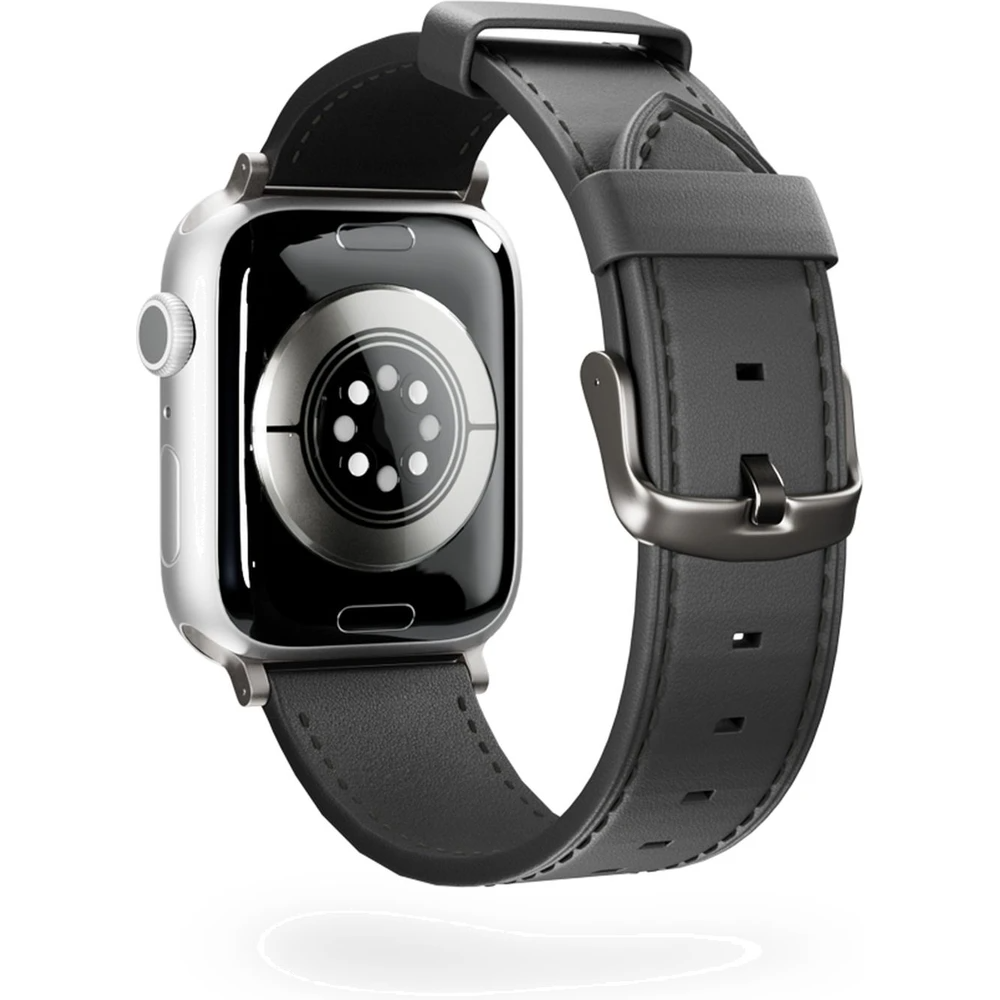 Epico Apple Watch (42/44/SE/45/46/49mm) Äkta Läder Rem - Svart