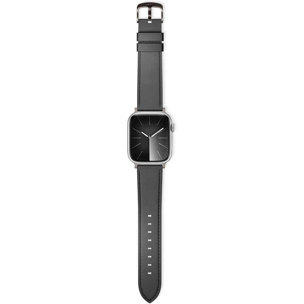 Epico Apple Watch (42/44/SE/45/46/49mm) Äkta Läder Rem - Svart