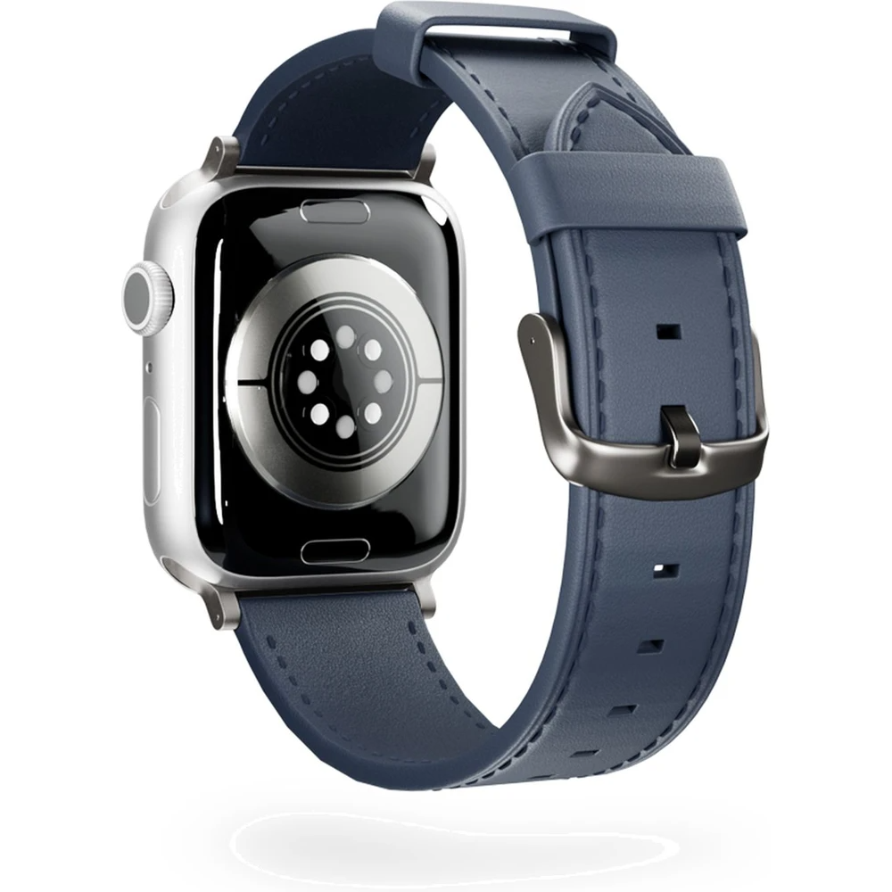 Epico Apple Watch (38/40/SE/41/42mm) Äkta Läder Rem - Blå