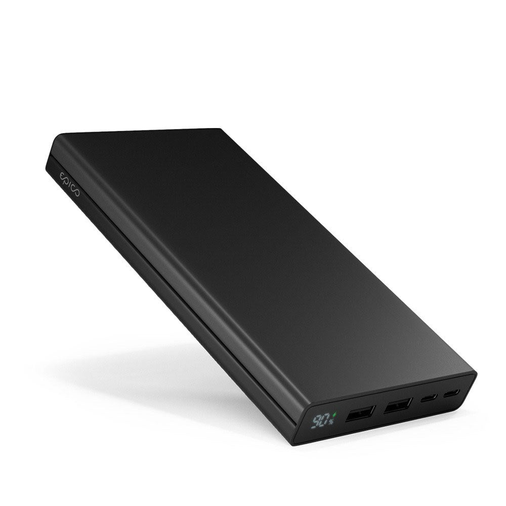 Epico 45W Power Bank 30 000 mAh med 2 x USB-A-Kontakter 2 x USB-C-Kontakter 1 x USB-C-Kabel - Svart