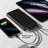 Epico 45W Power Bank 30 000 mAh med 2 x USB-A-Kontakter 2 x USB-C-Kontakter 1 x USB-C-Kabel - Svart