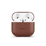 Epico AirPods (4. Gen.) Fodral i Äkta Läder - Brun