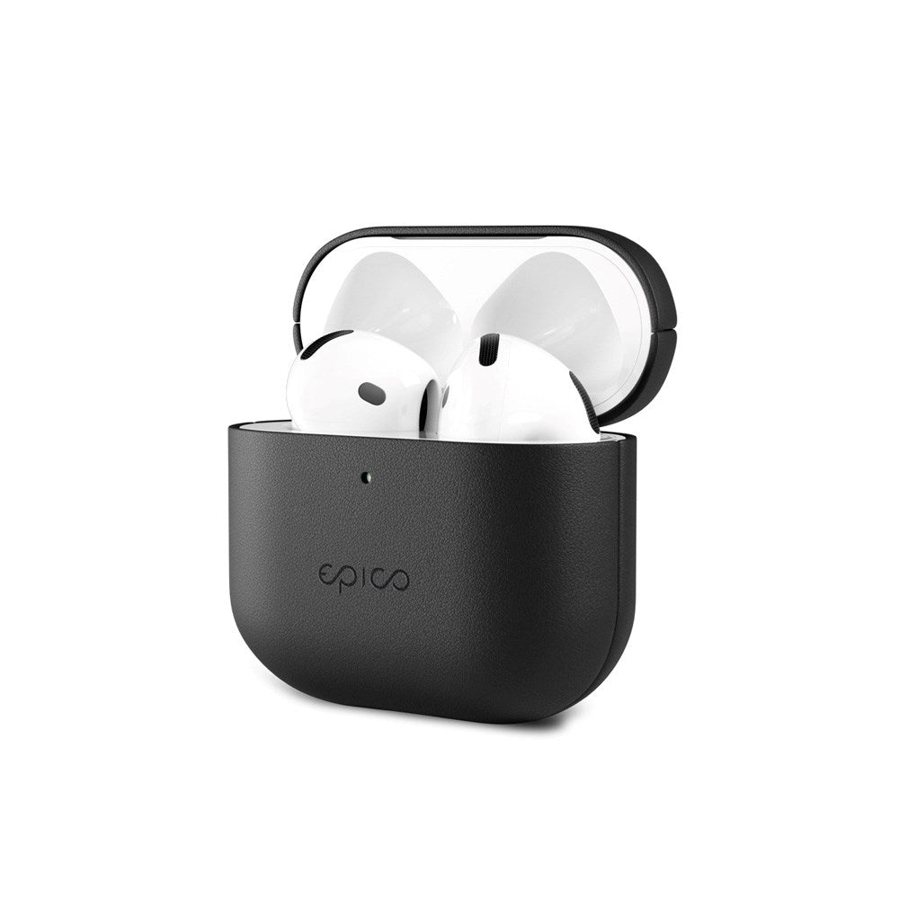 Epico AirPods (4. Gen.) Fodral i Äkta Läder - Svart