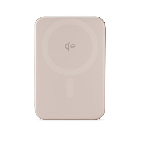 Epico 15W UltraPack EM51 Slim Alu Mag+ 5000 mAh Power Bank med USB-C - Qi2 / MagSafe Kompatibel - Desert Titanium