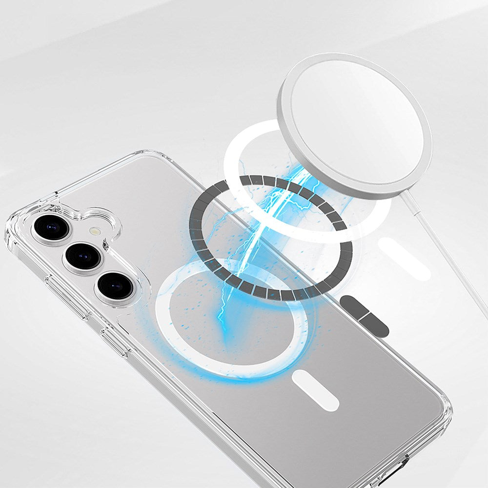Samsung Galaxy S25+ (Plus) Spello Mag+ Clear Skal - MagSafe Kompatibel - Gennemsigtig