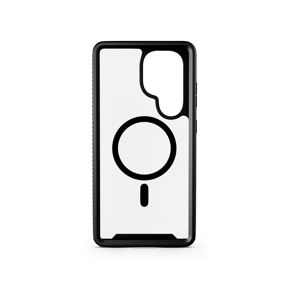 Samsung Galaxy S25 Ultra Spello Mag+ Rugged Skal - MagSafe Kompatibel - Transparent / Svart