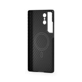 Samsung Galaxy S25 Ultra Spello Mag+ Carbon Skal - MagSafe Kompatibel - Svart