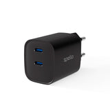 Spello 35W PD (Power Delivery) Vegglader med 2 x USB-C - Svart