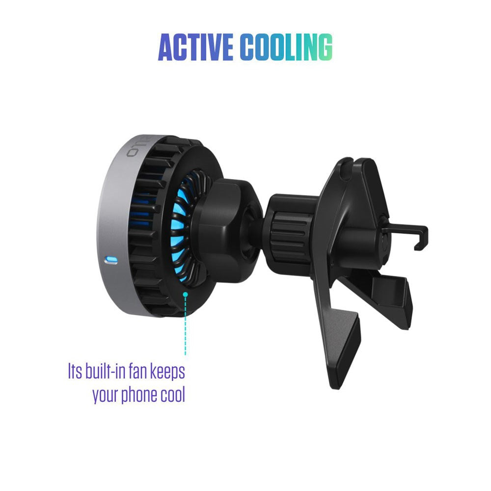 Spello Magnetisk Mobilhållare för Bil med Trådlös Laddning (15W) – Qi2 & MagSafe Kompatibel – Svart