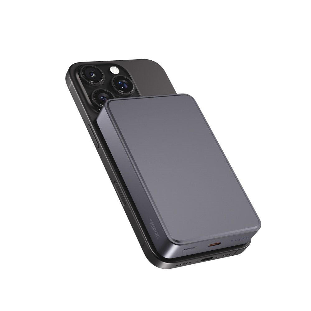 Spello ForcePack 10 000mAh Magnetisk Power Bank 15W - MagSafe Kompatibel - Mörkgrå