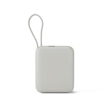 Epico Power Bank 35W 10000 mAh med USB-C-Port och Utdragbar USB-C-Kabel - Grå