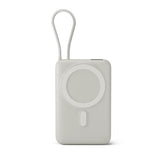 Epico UltraPack 15W Power Bank 10 000 mAh med Utdragbar USB-C Kabel och Stativfunktion - MagSafe / Qi2 Kompatibel - Grå