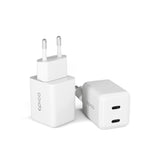 Epico UltraBoost GaN 35W Väggladdare m. 2x USB-C - Vit