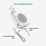 Epico UltraPack Mag+ 3-i-1 Rese PowerBank 10.000 mAh - MagSafe Kompatibel - Vit