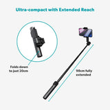 Epico 2-i-1 Tripod Mag+ Selfie Stick - Hopfällbar - MagSafe Kompatibel - Svart