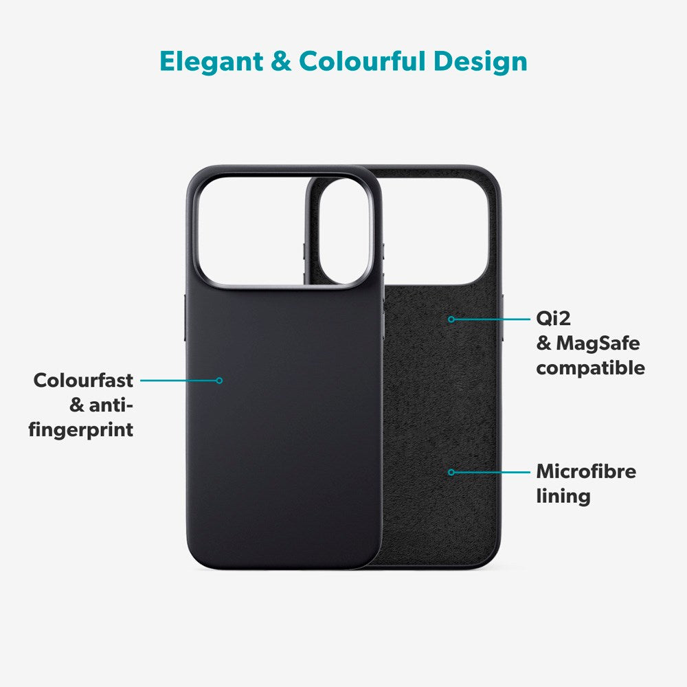 iPhone 17 Pro Max Epico Silicone Pro Mag+ Skal - MagSafe Kompatibel - Black