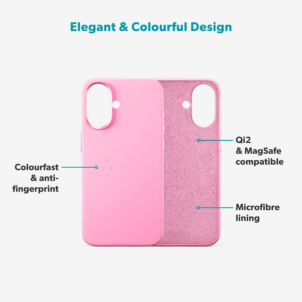 iPhone 17 Epico Silicone Pro Mag+ Skal - MagSafe Kompatibel - Hot Pink