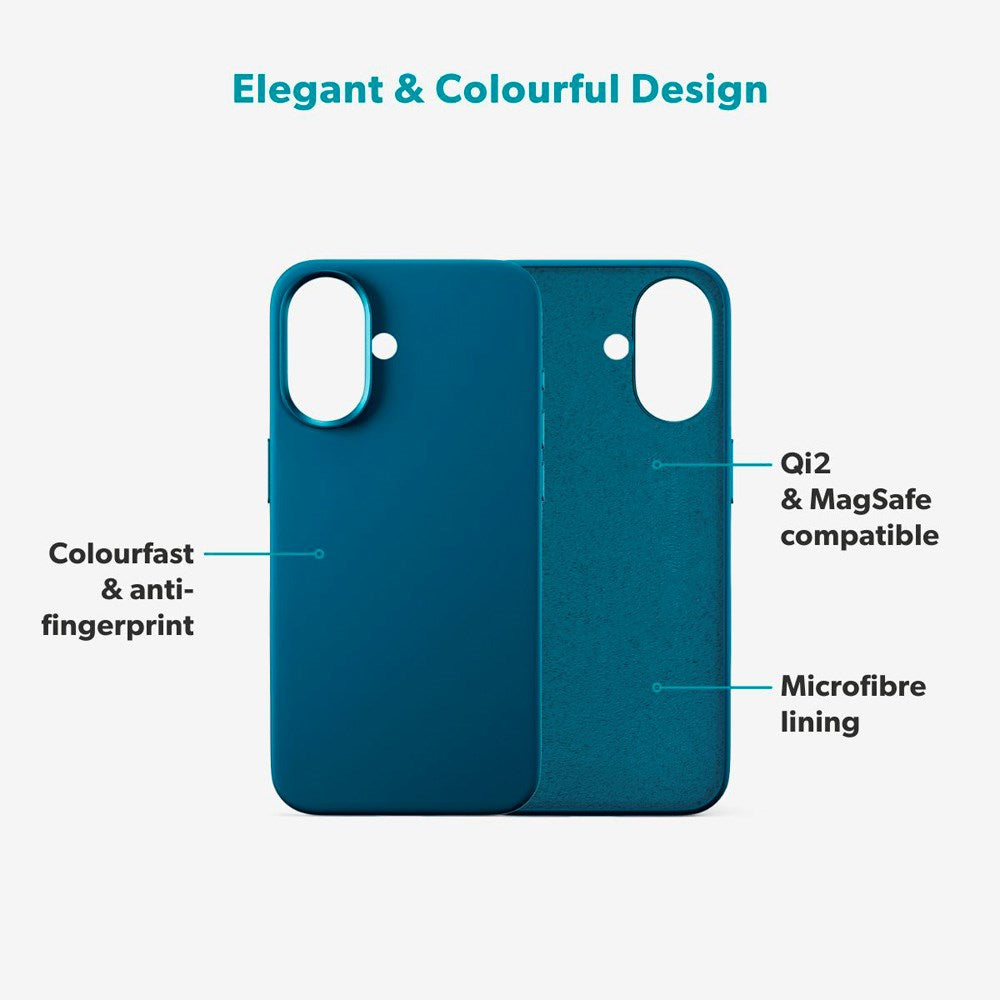 iPhone 17 Epico Silicone Pro Mag+ Skal - MagSafe Kompatibel - Petrol Blue