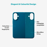 iPhone 17 Epico Silicone Pro Mag+ Skal - MagSafe Kompatibel - Petrol Blue