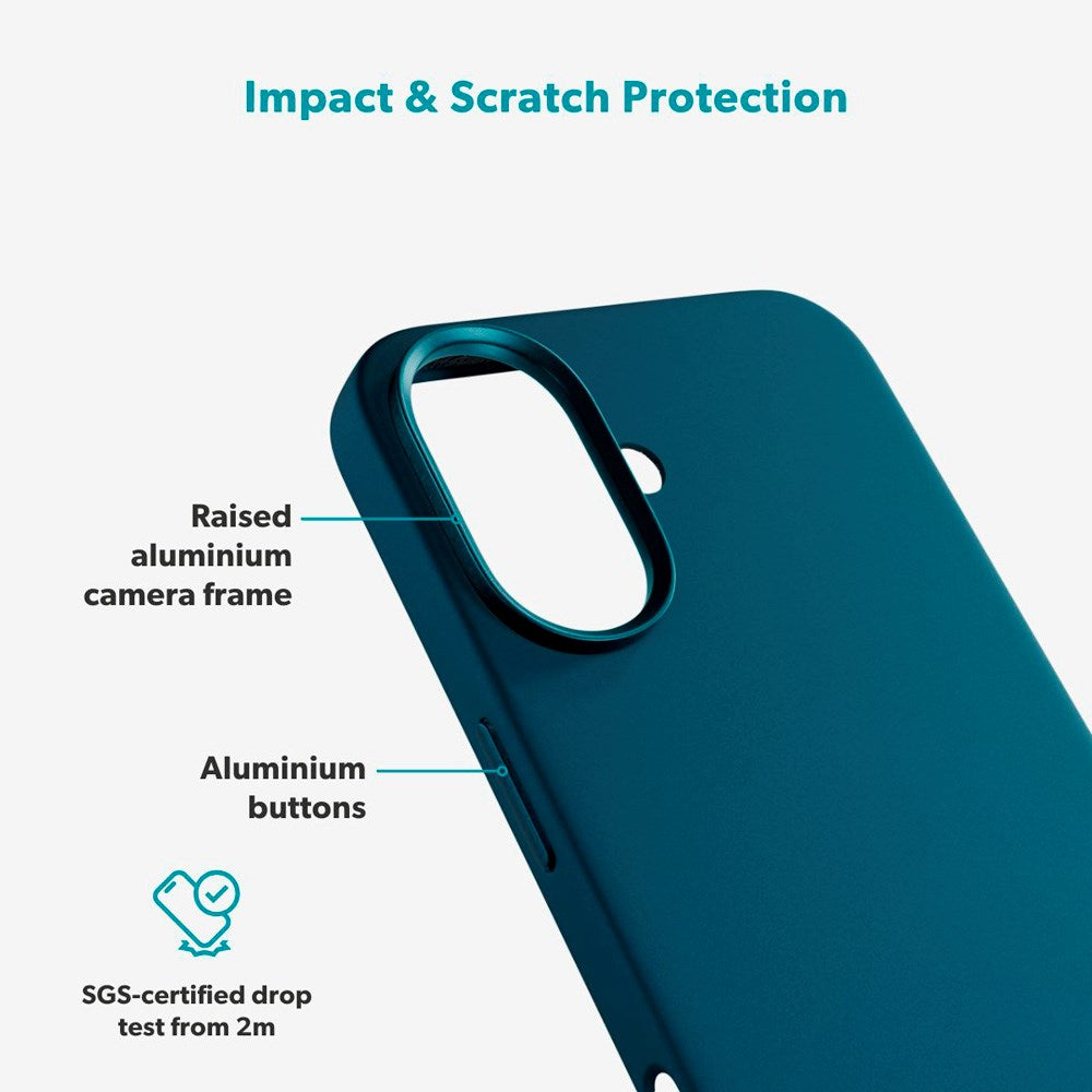 iPhone 17 Epico Silicone Pro Mag+ Skal - MagSafe Kompatibel - Petrol Blue