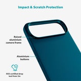 iPhone Air Epico Silicone Pro Mag+ Skal - MagSafe Kompatibel - Petrol Blue