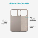 iPhone 17 Pro Epico Silicone Pro Mag+ Skal - MagSafe Kompatibel - Titanium Beige