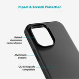 iPhone 17 Epico Leather Pro Mag+ Skal - MagSafe Kompatibel - Svart