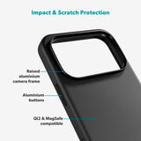 iPhone 17 Pro Max Epico Leather Pro Mag+ Skal - MagSafe Kompatibel - Svart