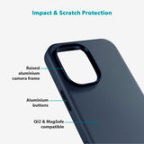 iPhone 17 Epico Leather Pro Mag+ Skal - MagSafe Kompatibel - Blå