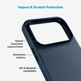 iPhone 17 Pro Max Epico Leather Pro Mag+ Skal - MagSafe Kompatibel - Blå