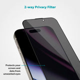 iPhone 17 Pro Max Epico Privacy Glass 3D Skärmskyddsglas m. Monteringsram - Genomskinlig